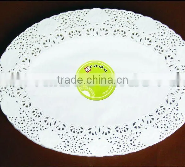 Indonesian White Oval Glassine Paper Doily