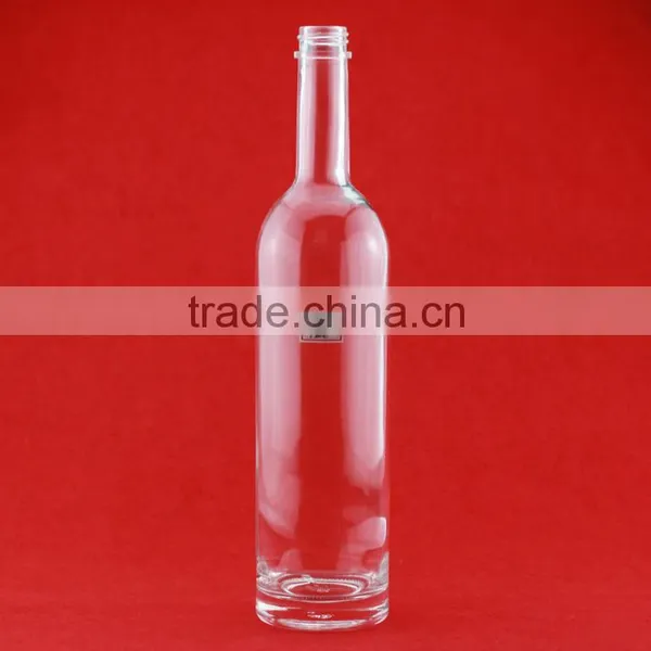 New Design Glass Bottle 750ml Empty Wine Bottle Clear Spirit Bottle
