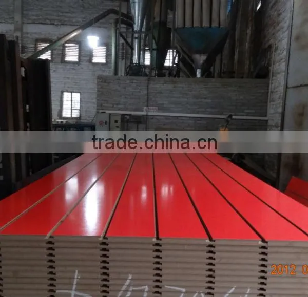 Matt Red Color Melamine Slatwall Panel photo-3