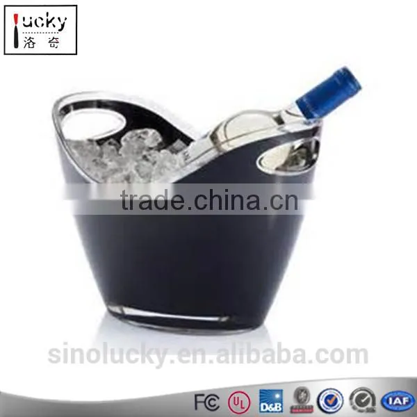 Acrylic Oval Ice Tub Wine Acrylic Ice Bucket for Wine Beer photo-3