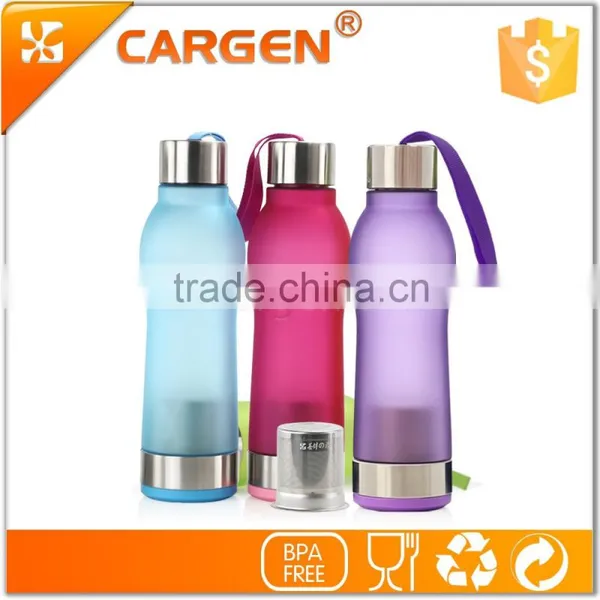 Large Shape Frosted Children Drinking Bottle With Plastic Infuser photo-3