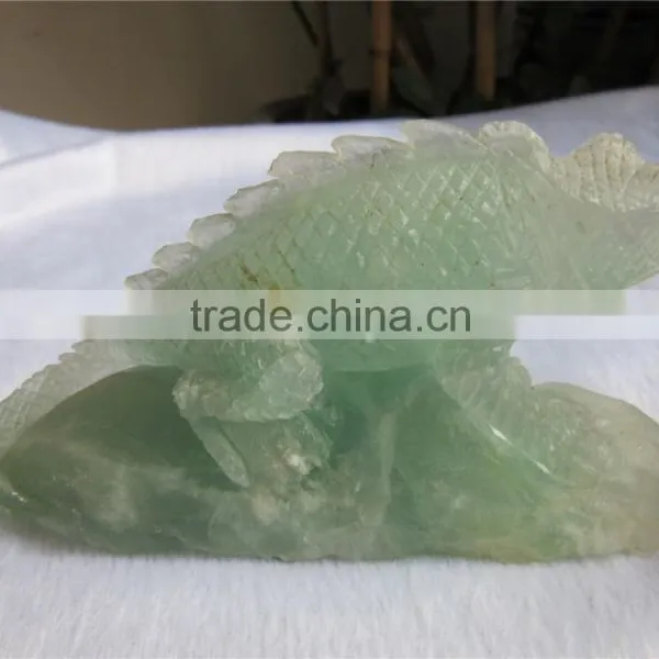 2015 Best Seller Green Fluorite Lizard Carving Gifts Decoration photo-3