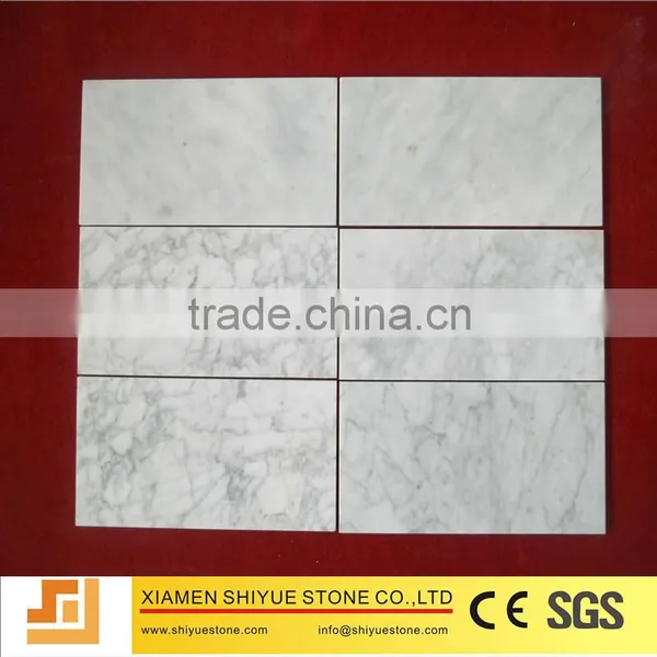 White Carrara Flower Pattern Marble Mosaic Tile photo-2