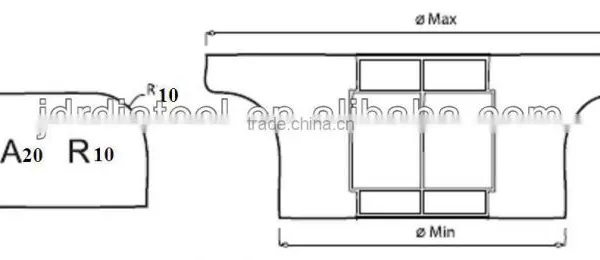 A 20 (Halfbullnose) Stone Router Bit photo-2