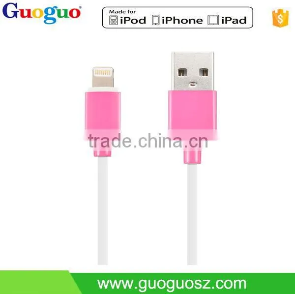 High Quality Cololful Normal Injection 8 Pin Tranfer Data Mfi Usb Cable for Iphone7 photo-3