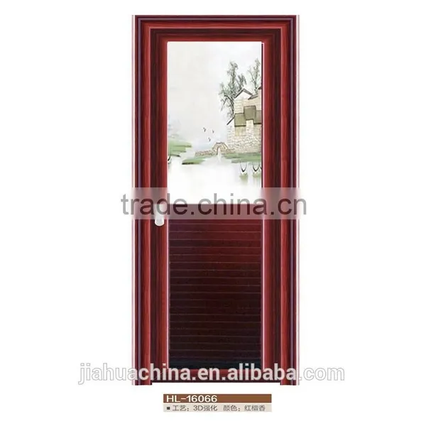 Tempered Bubble Glass Shower Door Aluminum Frame Glass Door photo-3