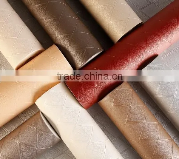 Leather Effect Vinyl Wallpaper for Restaurant Decoration photo-2