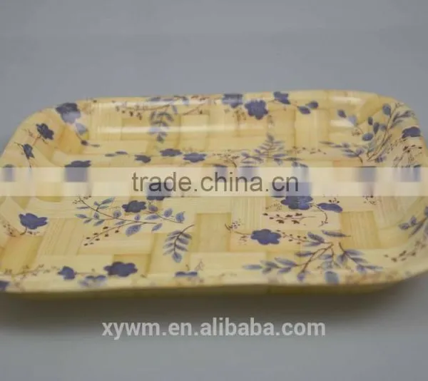 Woven Bamboo Salad Tray and Plate With Patters photo-5