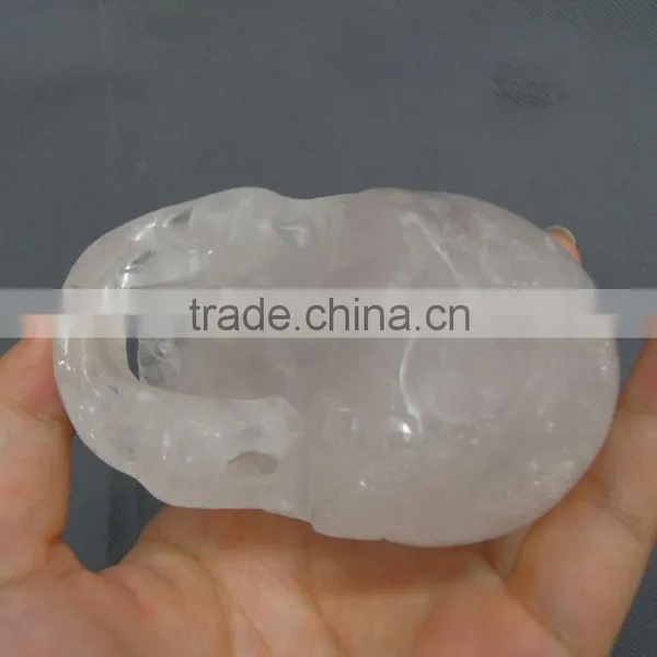 Quartz Crystal Super Relistic Rock Crystal Singing Skull photo-5