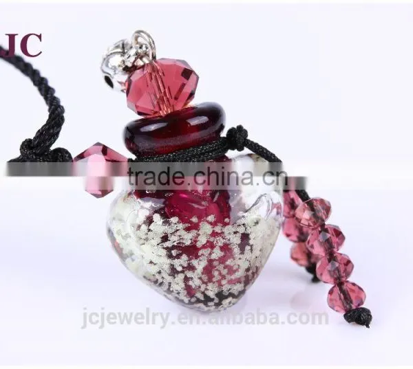 Murano Glass Heart Oil Diffuser Pendant Necklaces Wholesale photo-5
