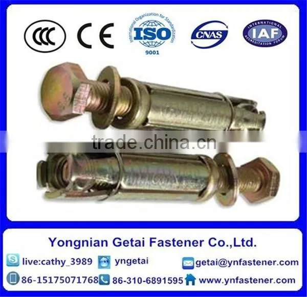 Concrete Bolts Fixing Anchors, Yellow Zinc Plated Wedge Anchors With Good Quality photo-4
