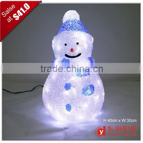 2015 New Product Custom Christmas Ornaments With Indoor Small Led Christmas Snowman for Christmas Decoration photo-2
