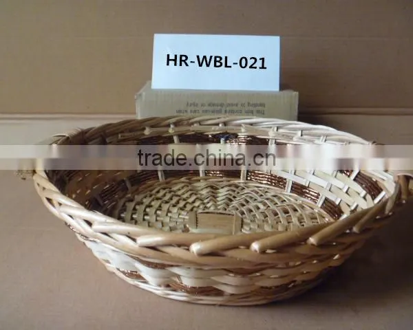 Colorful Handmade Willow Basket Sets With Handle for Fruit or Food photo-5
