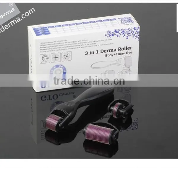 Titanium 3 in 1 Derma Roller for Face Dermaroller Manufacturer Price photo-4
