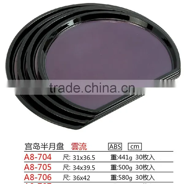 Fashion Semicircular Plastic Colorful Food Tray photo-5