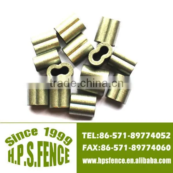 Electric fence gritted crimping sleeve for fence wires