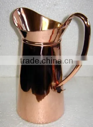 Copper Water Pitcher Jug Hammered photo-6