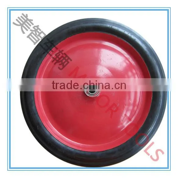 14/16 Inch 1.75'' Width Solid Rubber Wheel photo-2