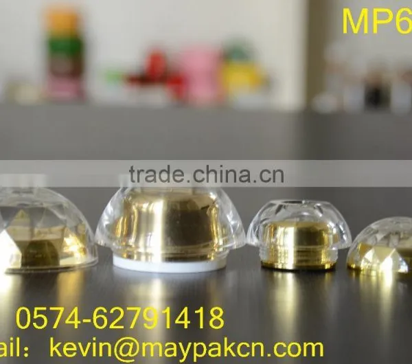 Hot Sale With Good Quality Double Wall With Beauty Ball Made in China Square Golden Acrylic Cream Jar photo-4
