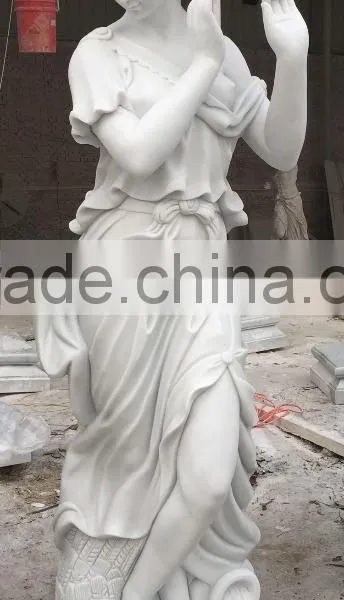 High Quality White Marble Female Garden Statue photo-2