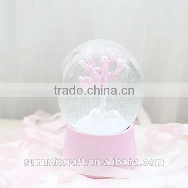 Custom Decorative Cherry Tree Snow Globe With Blowing Snow photo-3
