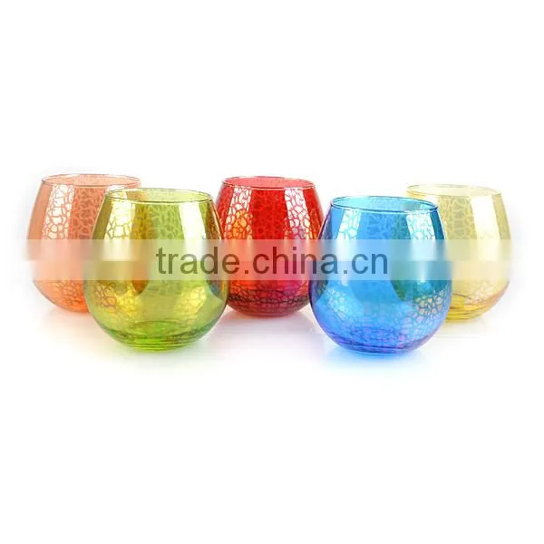 Colorful Beautiful Tumbler Glass Stemless Glass Fairy Drinking Glass photo-3