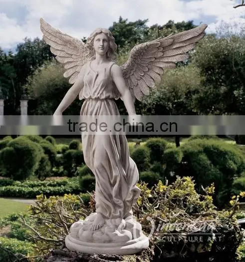 Garden Statues Wholesale Marble Stone Large Merciful Angel Statue Ornament photo-2