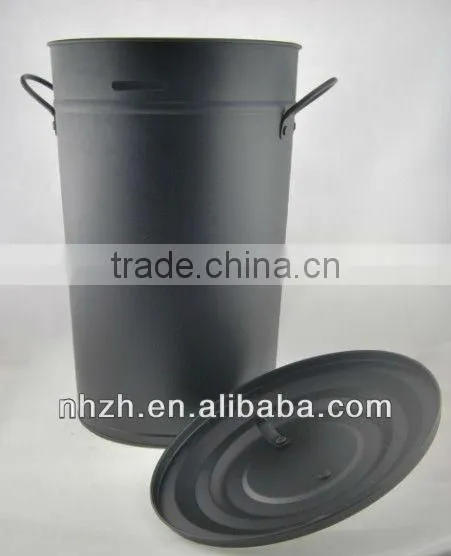 Home Furniture Middle Matte Black Ash Bin photo-6