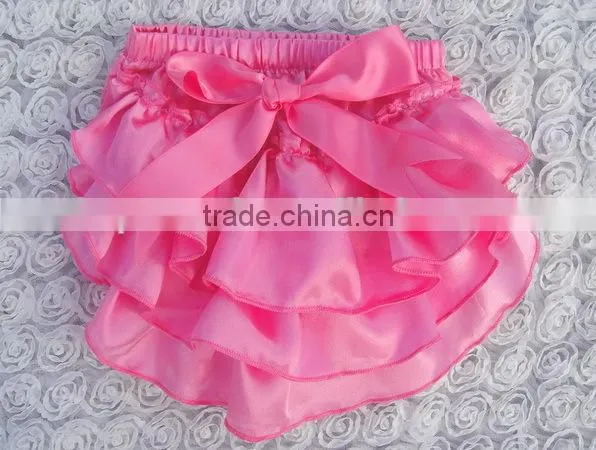 New Design Children Ruffle Bloomers Knit Ruffle Diaper Cover Baby Bloomers photo-6