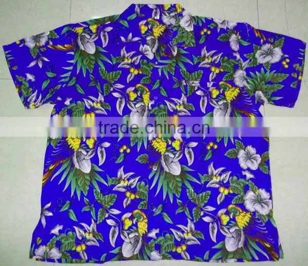 Bright Color Macau Parrot Print Hawaiian Shirts photo-4