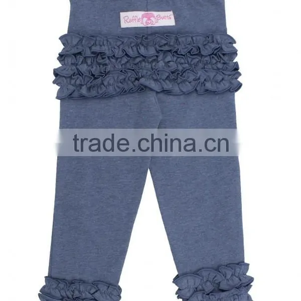 2017 New Arrival Custom Children's Clothing Cotton Clothes Wholesale Icing Pants Boutique Ruffle Baby Girl Pants photo-2