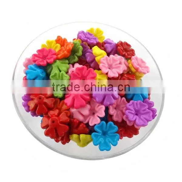 Wholesale Custom Matte Petal Acrylic Beads Cheap Matte Petal Plastic Beads for Diy Jewelry Accessories photo-6