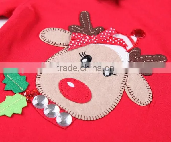 2015 Factory Direct Wholesale Kid Christmas Children's Boutique Ruffle Kid Clothes photo-2