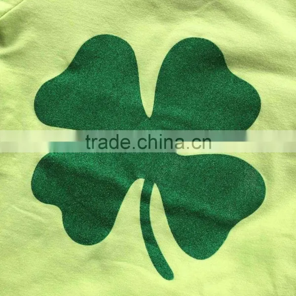 2016 New Baby St.Martin's Day Theme St.Patrick Green Outfit Girls Spring Suit Sequins Pants With Matching Accessories photo-6