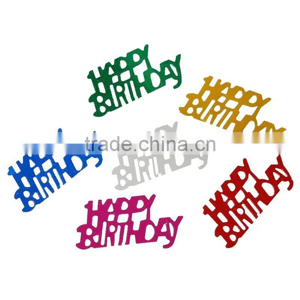 PVC Confetti Party Decoration Birthday Message "Happy Birthday" At Random photo-3