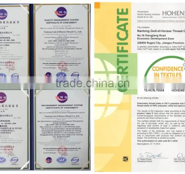 Nantong High Quality 120d/2 150d/2 Coats Embroidery Thread photo-6