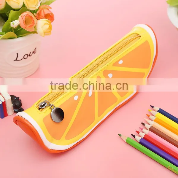 Creative Novel Zipper PU Fruit Melon Shaped Pencil Bag Case photo-5