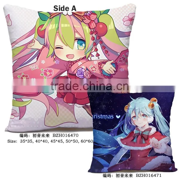 Japanese Popular Singer Hatsune Miku Printed Anime Soft Pillow 45*45CM photo-2