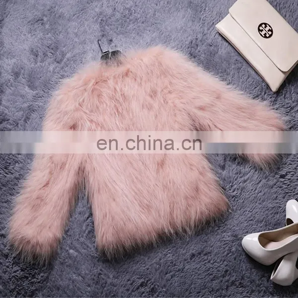 Solid Color Winter Fashion Hand Made Fur Overcoat Raccoon Fur Outer Wear photo-4