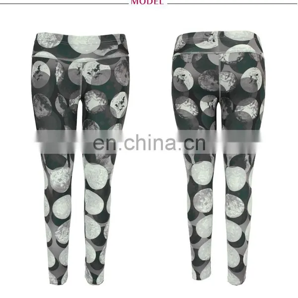 Yoga Sport Ladies Digital Tribal Ethnic Print Dots Legging photo-3