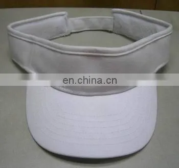solid white color cotton sunvisor hats