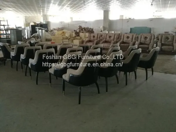 Ash Wood Frame Hotel Restaurant Chair in Fabric photo-3