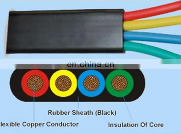 Water Resistant Flat PVC/RUBBER 3/4 Core Submersible Pump CABLE Price photo-4