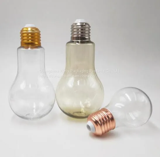 Manufacturer Cosmetic LED Bulb Shape Glass Bottle