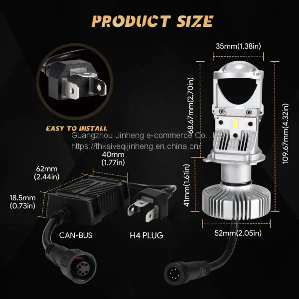NOVSIGHT H4 LED Hi-lo Mini Projector Lens Headlight Novsight Led Headlight Bulbs