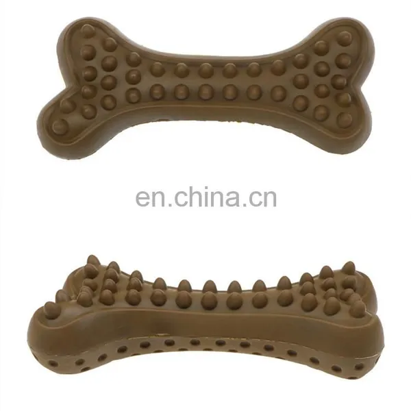 Easy to Clean Non-toxic Pet Chew Toy Molar Tooth Rubber Dog Toy Bone photo-2