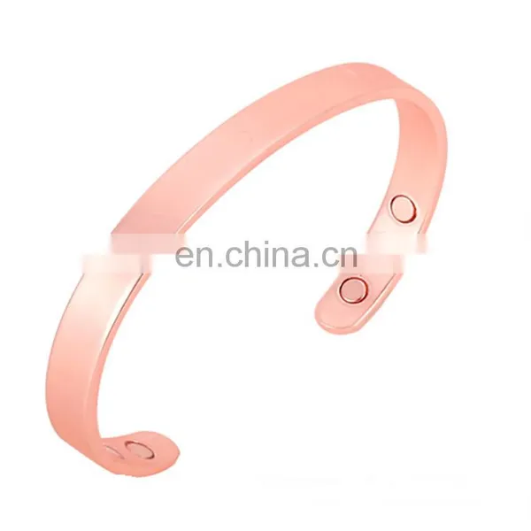 Blanks Copper Bracelet Health Benefits Magnetic Pure Copper Bangle photo-2