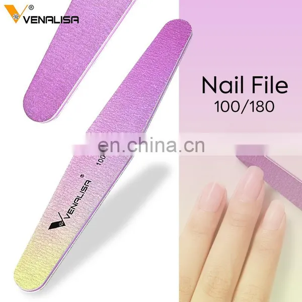 51105 VANALISA Professional 100/180 Emery Board Nail File Manicure Pedicure Half Moon Art Tools Custom Logo photo-6