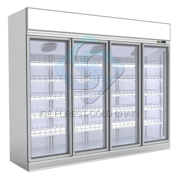 New Design Supermarket Equipment Freezers Double Door Freezer Refrigerator Display Chiller Made in China photo-2