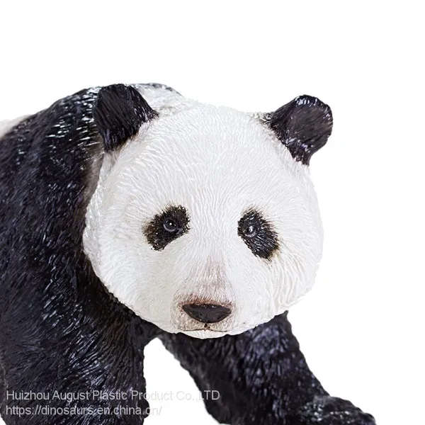 Cotton Filled Male Giant Panda Figurine China Panda Jungle Animal Model Toy Wholesale Natural Black Panda Bear Action Figurines photo-3